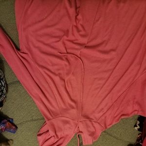 A pink lightweight hoodie